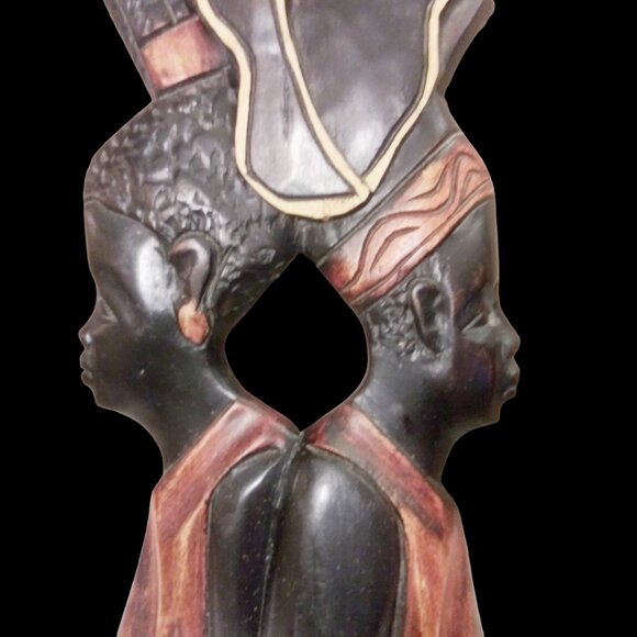 Vintage African Sculptural Wall Hanging , Home Decor, African Wood Carving, Art - Picture 10 of 16